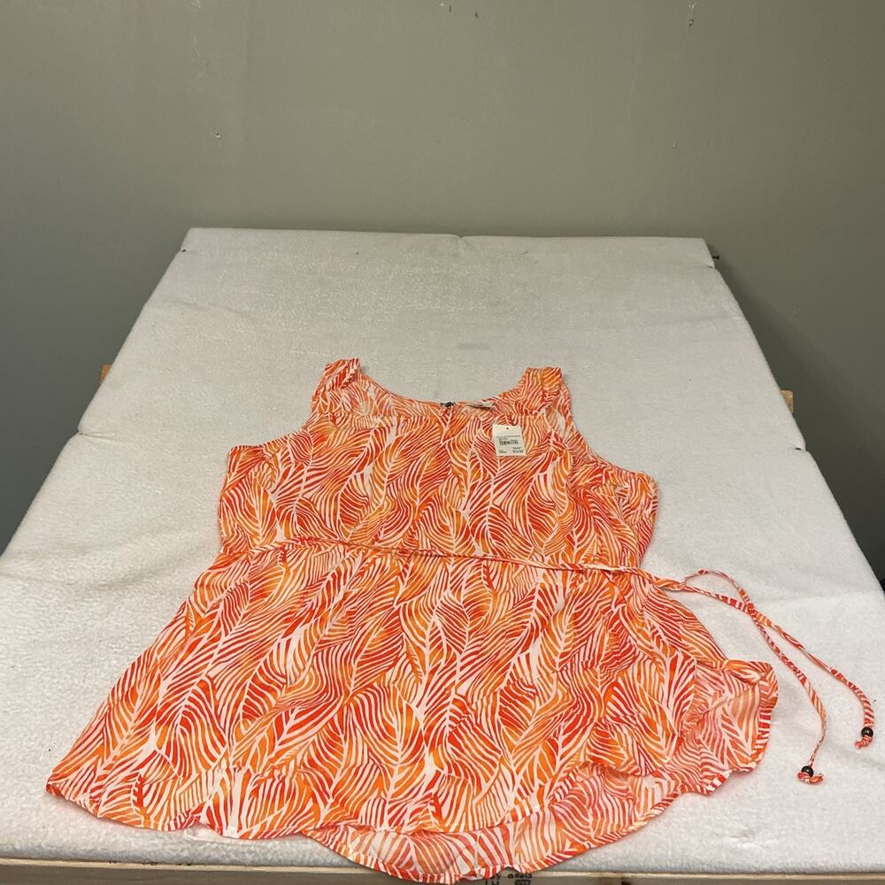 Catos Orange Tank Blouse Sleeves Sz 18/20W NWT , 3583